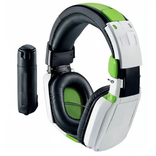 ASCIIPrototype, Headphones, heavy duty, ((white background)), t00l style