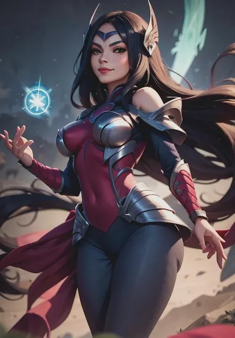 <lora:irelia:0.8>, irelia, smirk,, (magical, magnificent, masterpiece:1.3)
