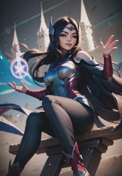 <lora:irelia:0.8>, irelia, smirk, sitting,, (magical, magnificent, masterpiece:1.3)