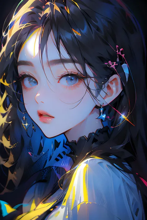 (runstyle), Draw a light on a blue, faced k-pop girl's face, (masterpiece:1.1),hi-res,4k,extremely delicate and beautiful art,pastel color,anime,beautiful detailed eyes,1 anime girl, in the style of dark Fluorescent, (light on yellow and blue), light bronze and indigo, lith printing, over, high contrast,Blink and miss details, Unique angle of view,
<lora:runstyle:1>