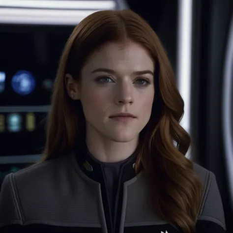 rose_leslie, <lora:RoseLeslieXL:0.4>, long hair, looking at viewer, blonde hair, wearing ds9st uniform, realistic, , <lora:DS9XLV21_16:0.4>, ((perfect eyes, detailed eyes,realistic eyes)), ((sharp face, detailed face, realistic face, naturtal skin, realistic skin, detailed skin, pores))
