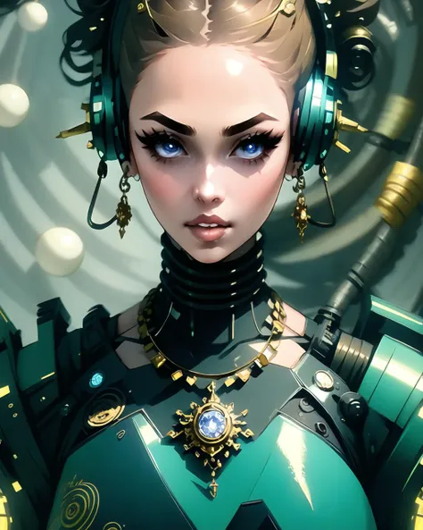 1girl, solo, jewelry, upper body, parted lips, necklace, technoballx <lora:technoballx-000040:1>