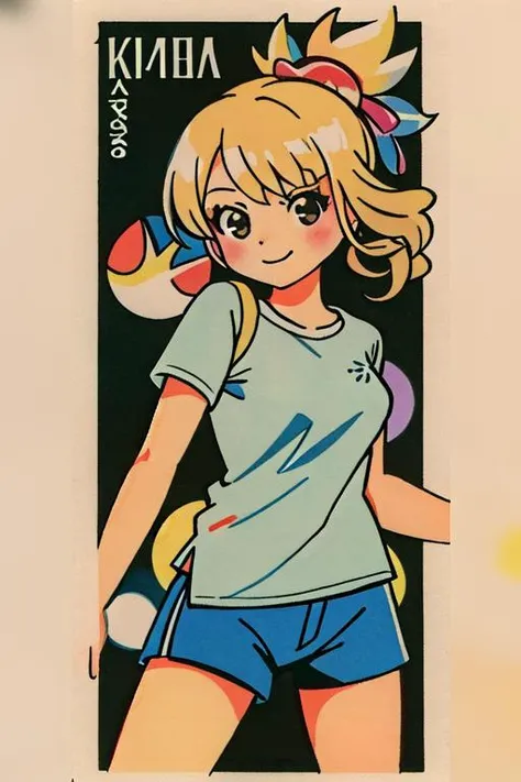 looking at viewer,
vivid colors, contrast, volumetric light
Japanese
<lora:Character Yoimiya6 yoimiya:1.0> yoimiya, casual clothes, t-shirt, shorts, 1girl, brown eyes, blonde hair, solo, stunningly attractive, happy, playful, small breasts,
<lora:Concept SovietMatchboxCover soviet_matchbox_art, stamp, halftone v10:1> soviet_matchbox_art, stamp, halftone
