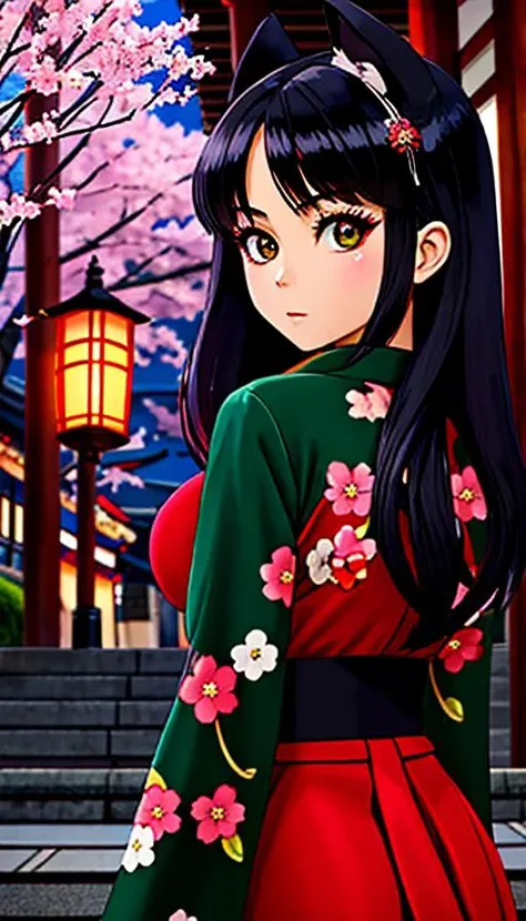 (dreamlikeart style:0.5),( redshift style:0.5),(analog style:0.5),(mdjrny-v4 style:0.5), (studio_ghibli_anime_style style:0.9), (copeseethemald style:0.5),(thepit bimbo:1.2),(glossy sexy bimbo:1.2),

([Irina Shayk|Jennifer Lawrence]:0.9),geisha, woman, 1girl,masterpiece,closeup,
beautiful, long_hair, looking_at_viewer,face focus,
beautiful detailed green_eyes,hands down, (arms_behind_back:1.2),
smooth skin, (subsurface skin scattering:1), shiny skin,vax,plastic,
floral_print,japanese_clothes, wide_sleeves,kimono pattern, kimono,

pets, cat, dog, fox,daruma_d_oll, lantern, maneki-neko, torii, obi, outdoors, paper_lantern,msash, shiba_inu,  stairs, torii, youkai,Japanese d_olls,
cherry blossom, Japan,Tokyo,train station,

intricate, concept art,
realistic proportions, (painterly:0.7),