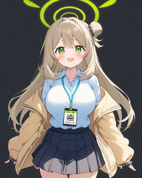 nonomi \(blue archive\),1girl, halo, one_eye_closed, solo, fingerless_gloves, id_card, large_breasts, skirt, jacket, blush, school_uniform, looking_at_viewer, gun, single_hair_bun, open_mouth, shirt
<lora:nonomi_(blue_archive)_image377_batch3_v1-000040:1>,halo,. gorgeous,key visual, vibrant, studio anime,award-winning, professional, highly detailed,high budget, cinemascope