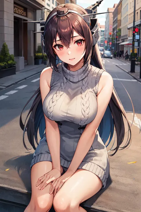 (masterpiece、highest quality、High resolution、realistic pictures、real looking skin:1.1), (She is wearing a tight gray knit minidress with long sleeves。.:1.5), (There is a small gap in the chest of that dress.、I can see the cleavage.:1.5), 1 Japanese woman, beautiful eyes, shining eyes, brown hair, medium long hair, OL, (I'Iは膝を合わせてベンチに座っています:1.8), (both hands are on the bench: 1.5), (brown knee-length boots:1.5), (fancy pattern panties: 1.5), (provocative and grinning expression:1.5), (The location is an amusement park bench..:1.5), NSFW