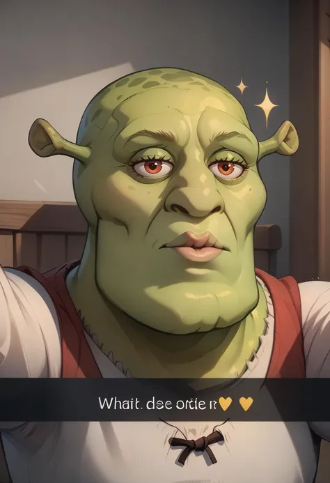score_9, score_8_up, score_7_up, score_6_up BREAK shrek, green skin,handsomize,snapchat, selfie, meme,sparkle,looking at viewer <lora:snapchat-guy-PONYv1:0.8> <lora:handsomize_x_pdxl_v1:1> <lora:Shrek_XLPD:0.8>