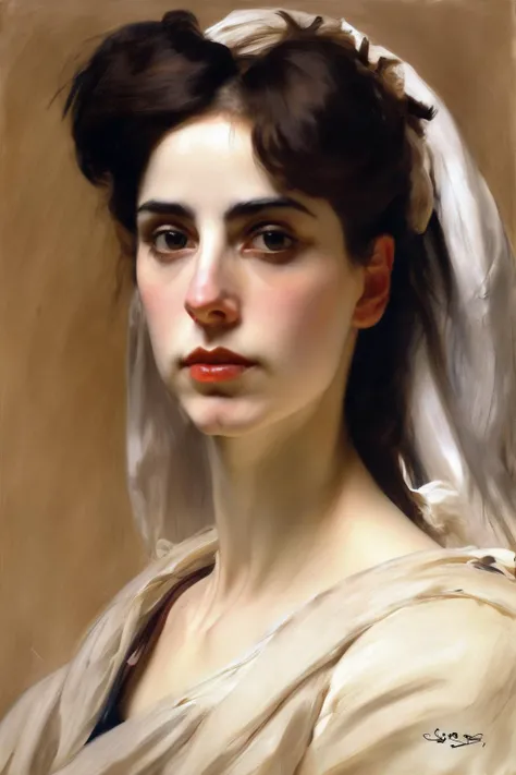 John Singer Sargent Style - el rostro de una guerrera del espacio estilo John Singer Sargent