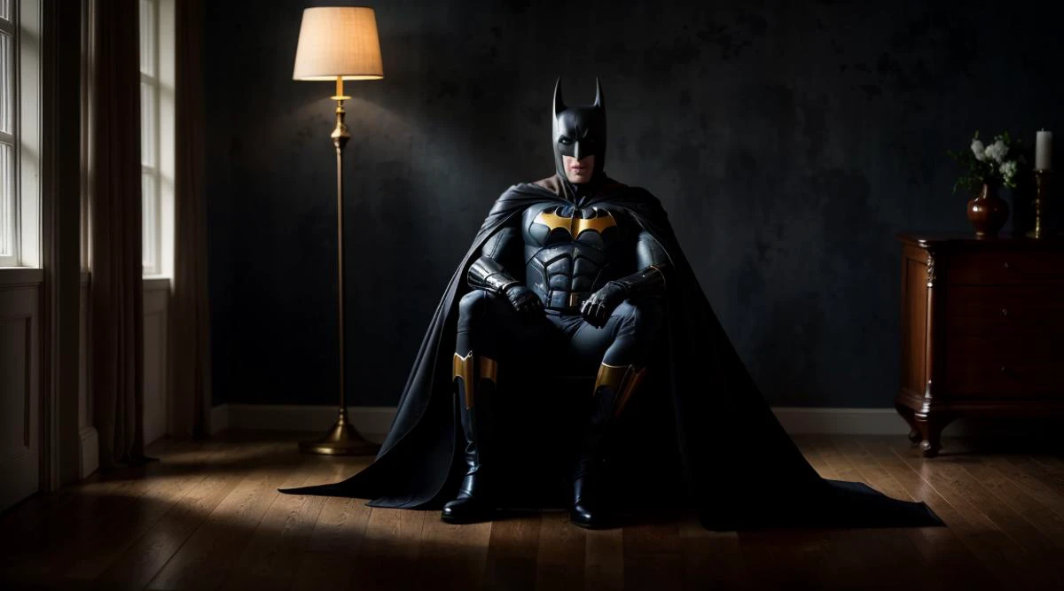 . Characters from batman in stanley kubrick's eyes wide shut trending on artstation photorealistic, cinematic lighting, dark atmosphere, volumetric lighting, action pose, epic scene, lots of fine detail, style, photography, natural textures, natural light, natural blur, photorealism, cinematic rendering, ray tracing, highest quality, highest detail, Cinematic, Blur Effect, Long Exposure, 8K, Ultra-HD, Natural Lighting, Moody Lighting, Cinematic Lighting, hyper-realistic, vibrant, 8k, detailed, ultra detailt,