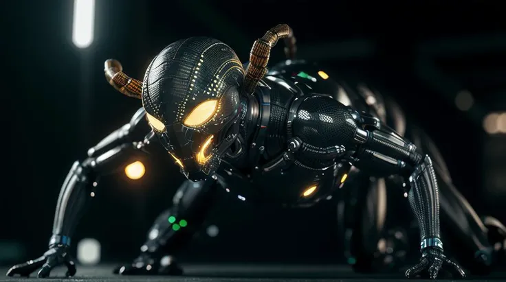 sharp focus, raw photo, photorealistic, hyper realistic, masterpiece, best quality, hires, intricate details, reflections, full body, cybernetic scorpion humanoid, (mysterious), stealthy, advanced technology, ambient occlusion, ray tracing, 8 k