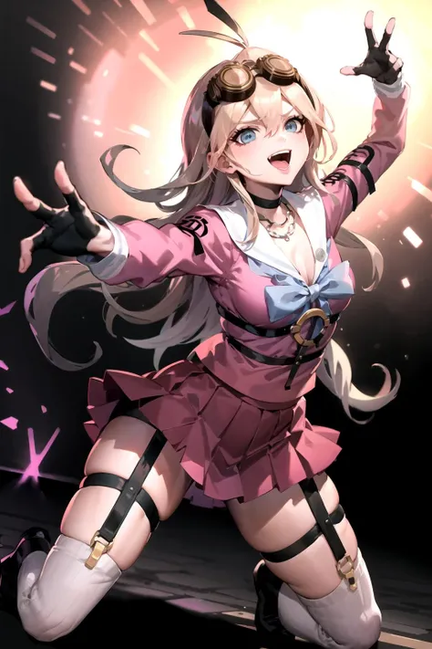 <lora:MiuIruma-12:1>, MiuIruma, laughing, crazy, dynamic pose, best quality, masterpiece, highres