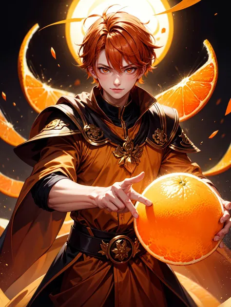 <lora:GoodHands-vanilla:0.8> <lora:more_details:0.4>
1boy, orange ambient, orange hair, orange eyes, orange clothes, sunligh, mage of oranges, oranges god, dynamic pose, god, godness, power of oranges, oranges, surrounded by magic oranges, light smile, orange splash,, masterpiece, 4k, high quality, highres, absurdres,