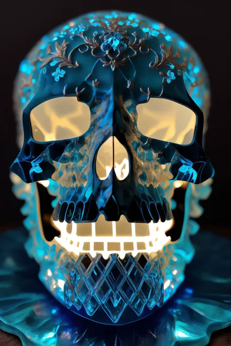 (epoxy_skull:1.128), closeup, closeup, shot, Masterpiece, absurdres, fine detail, HDR, highly detailed face and eyes, photorealistic, smiling, excited, ballgown, a woman in a blue dress posing for a picture , wearing a ballgown, <lora:ballgown:0.7> <lora:glowingSkullLora_v10:1>