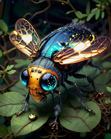 Energizing Breathtaking Firefly, <lora:HighTech_Insect:1> BugCraft