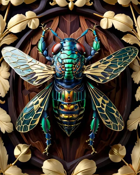 Energizing Breathtaking Cicada, <lora:HighTech_Insect:1> BugCraft