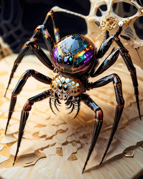 Creepy Crawlers": A detailed illustration showcasing a variety of creepy crawlies associated with Halloween, such as spiders, snakes, and insects, arranged in a captivating pattern for a t-shirt design with a touch of darkness, Ultra realism, color field printing, high detail, UHD, 8k, anatomically correct, cinematic lighting 4d quality --auto --s2