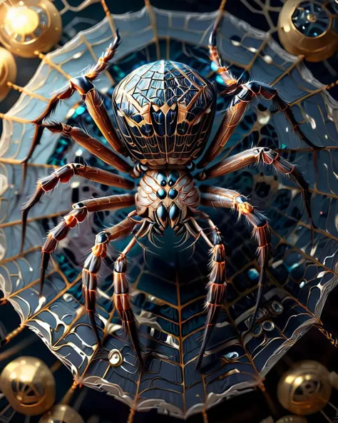 Energizing Breathtaking Spider, <lora:zhibi:1> zhibi, <lora:HighTech_Insect:1> BugCraft