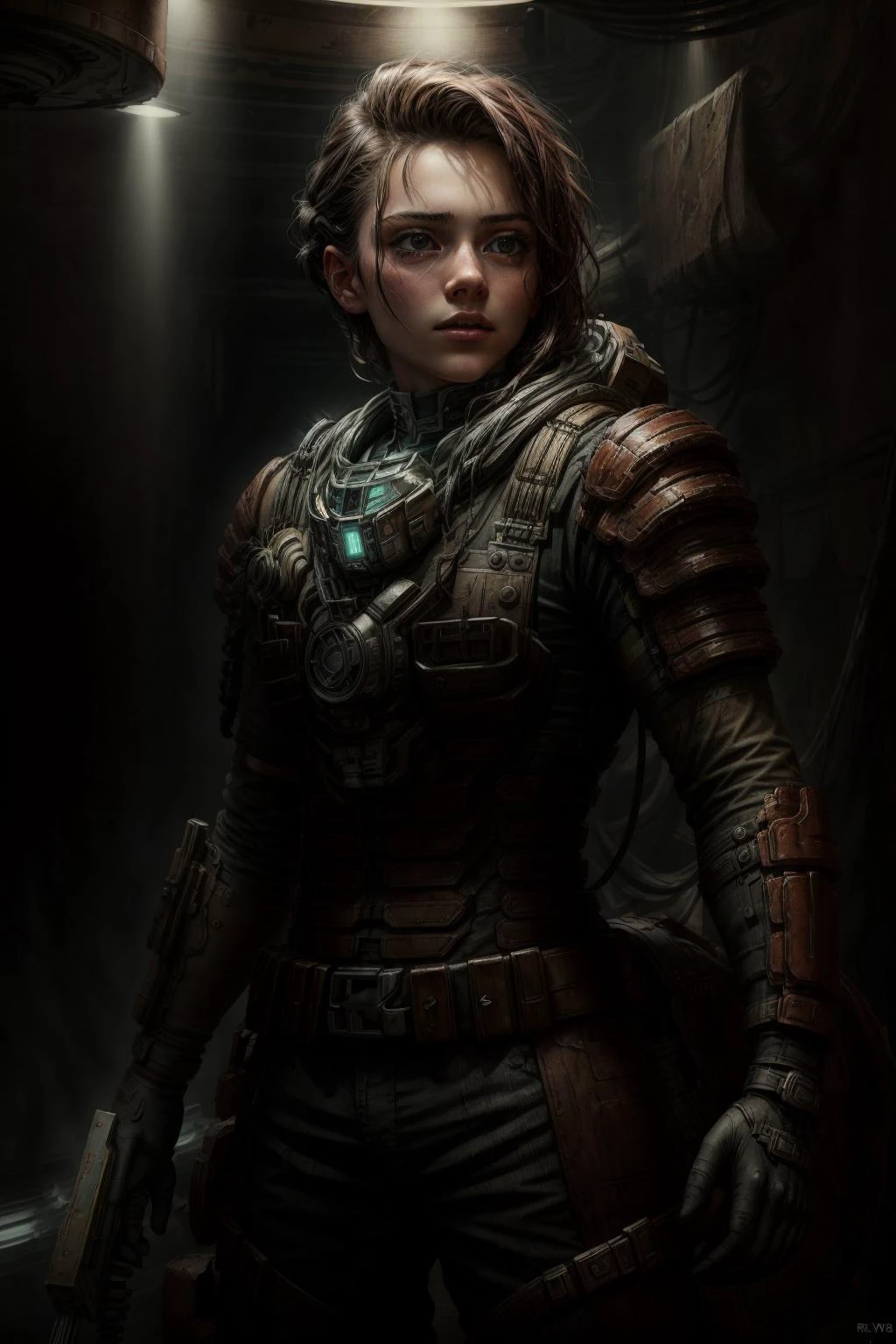 ((best quality)), ((masterpiece)), (detailed), hyperrealistic, sci-fi, photo of a girl wearing engineeringsuit holding plasmacutter standing in a space station, shiny armor, realistic materials, dramatic lighting, wallpaper, intricate, sharp focus, ray tracing, rtx, professionally color graded, professional photography, high quality, 4k, 8k, raw <lora:engineeringsuit:0.6> <lora:add_detail:1.3> AS-Young, <lora:epi_noiseoffset2:1>
