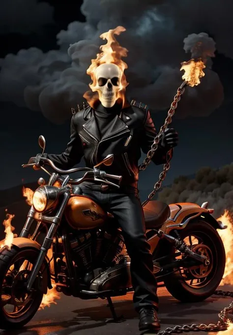 ((best quality)), ((masterpiece)), ((realistic)), (detailed), (Man with skull instead of a head:1.2), ((playing the electric stratocaster guitar)), (wearing the black leather jacket), flames, (metalhead, rock and roll), detailed digital art, trending on artstation, concept art, unreal engine, hyper detailed, volumetric light, moody cinematic epic concept art, realistic matte painting, cinematic epic, insanely detailed, , ((masterpiece)), absurdres, HDR, plain clear white background