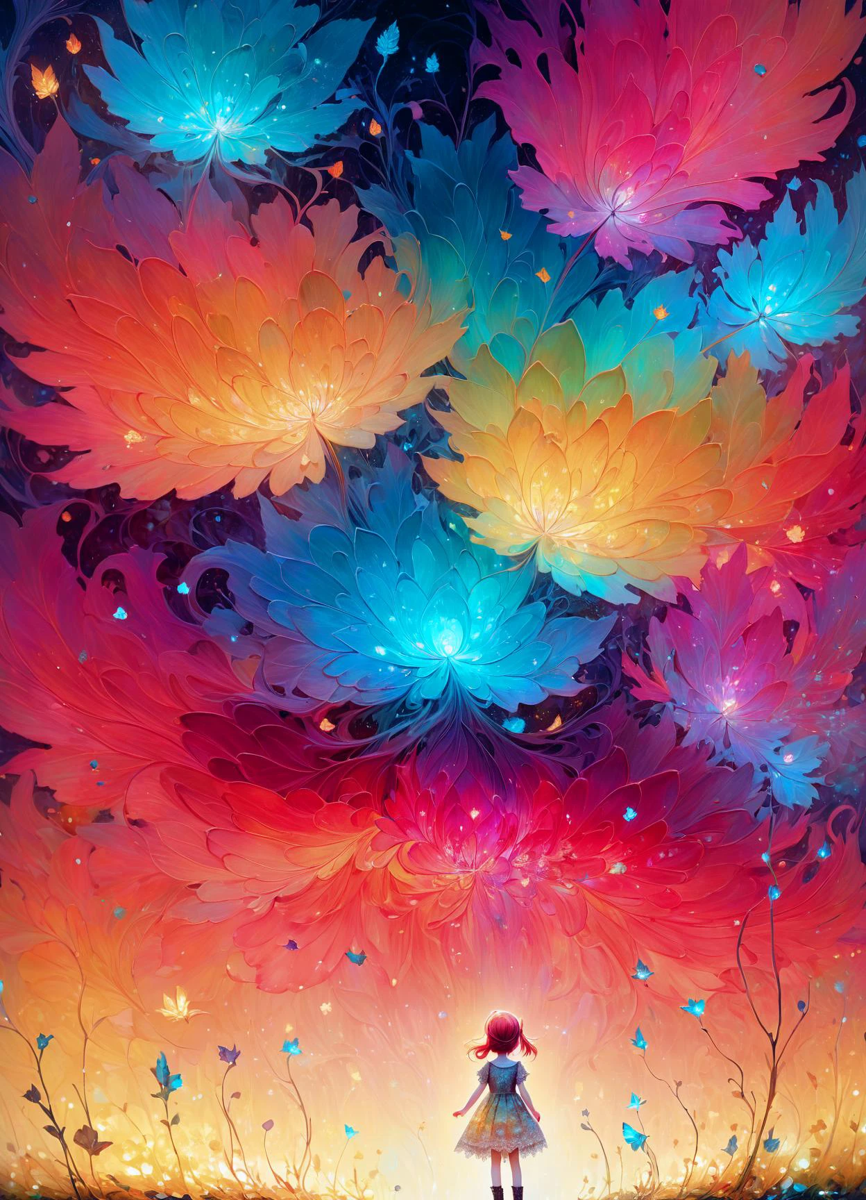 (full body shot:1.3) Anthropomorphic cute Luminous girl, (wearing lace dress:1.4), Details And Colors, By Alexander Jansson Van Gogh. Pop Surrealism, 8k, Whimsical, Intricate. By Jean Baptiste Monge, Carne Griffiths, Ray Caesar, Dariusz Klimczak, surreal hallucinatory intricately detailed sharp focus <lora:ip-adapter-faceid-plusv2_sd15_lora:1> <lora:WorldofMist:1> worldofmist <lora:ral-glydch-sd15:0.8> ral-glydch, subsurface scattering, Photorealistic, Hyperrealistic, analog style, realistic, film photography, soft lighting, heavy shadow