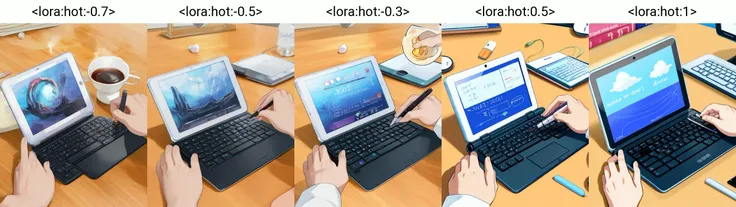 <lora:hot:-0.7>, hot, tablet pc