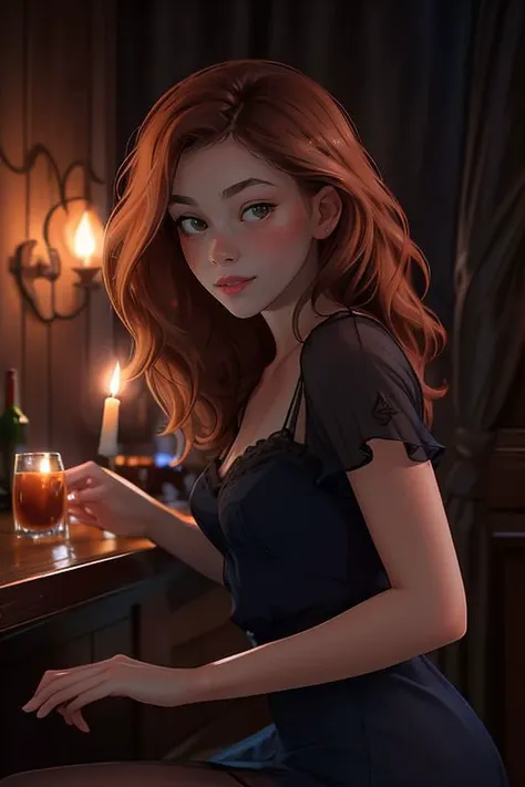 Merger_heidi_rebloom,
sitting in a smoky bar drinking a glass of wine wearing a cocktail dress smoking a cigarette, lowlighting, atmospheric, candle light, smoking, cigarette, nightie, evening, bar at night, smoke,
bokeh, f1.4, 40mm, photorealistic, raw, 8k, textured skin, skin pores, intricate details  <lora:epi_noiseoffset2:1>, epiCRealism <lora:detail_slider_v4:0.8> <lora:ClothingAdjuster3:-0.8>