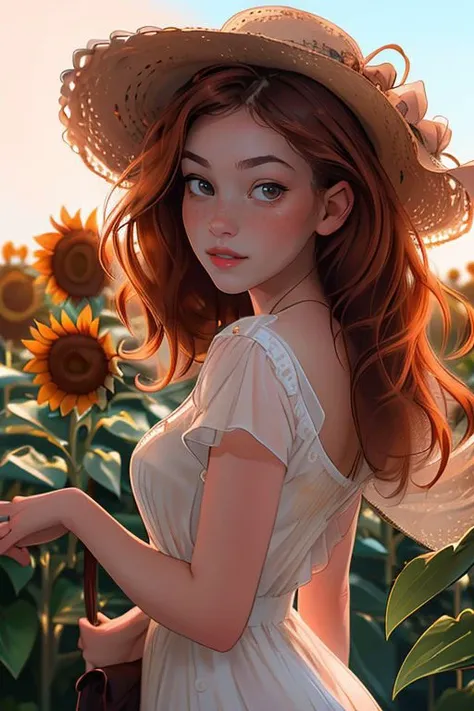 Merger_heidi_rebloom,
walking through a field of sunflowers wearing a summer dress and sun hat, field, sunflowers, summer, scenic,
bokeh, f1.4, 40mm, photorealistic, raw, 8k, textured skin, skin pores, intricate details  <lora:epi_noiseoffset2:1>, epiCRealism <lora:detail_slider_v4:0.8> <lora:ClothingAdjuster3:-0.8>