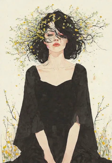 witch, Moody, spring evening, by Conrad Roset