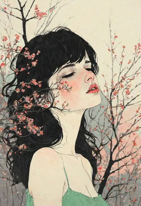witch, Moody, spring evening, by Conrad Roset