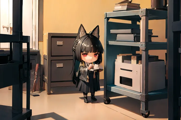 masterpiece, best quality,indoors,1girl, solo,(chibi:1.4),