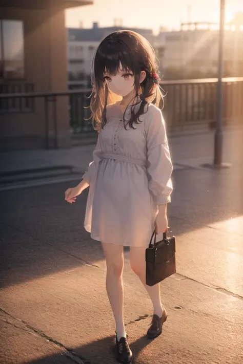 backlighting, <lora:EnhancedBacklighting_v10:0.61>, 1girl, solo, outdoors, full_body, wide_shot,, (masterpiece:1.2), (best_quality:1.2), (ultra_detailed:1.3), 8k, extremely_clear, realism, (ultrarealistic:1.3),
