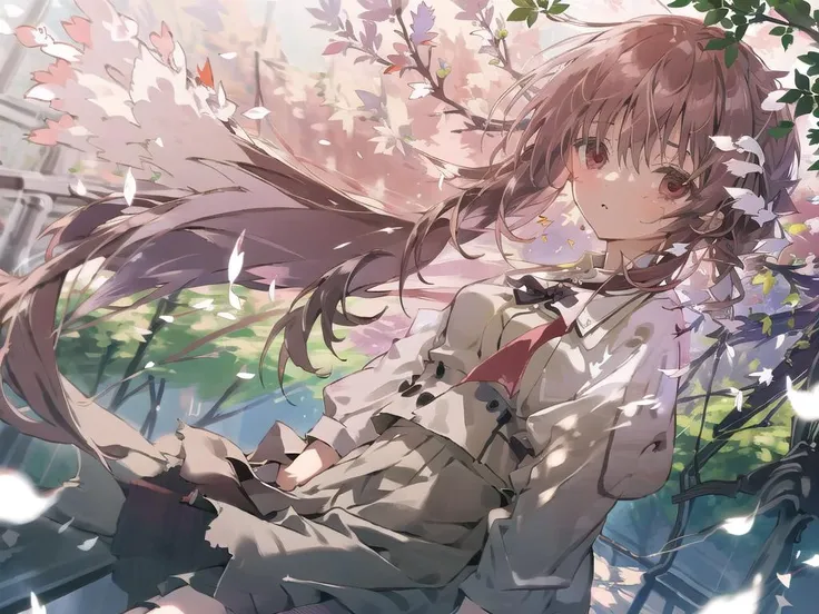 open eyes,((1girl)),makuras, 1girl, branch, cherry_blossoms, falling_petals, graduation, hanami, long_hair, petals, petals_on_liquid, rose_petals, school_uniform, skirt, solo, spring_\(season\), thighhighs, tree, wind, wind_lift, 1girl, solo, long_hair, brown_hair, thighhighs, ribbon, red_eyes, school_uniform, hair_ribbon, black_thighhighs, tree, book, petals, cherry_blossoms, wind,sakura, white hair,
<lora:MAKURA-000060:0.75:MAKURA6>. <lora:GoodHands-vanilla:1>, <lyco:Vivid_Impactful_Style_locon_v4h:1:0.5> <lora:backlighting:0.6>