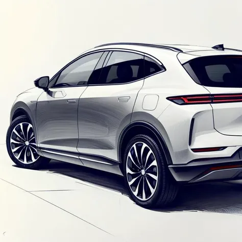 <lora:helloSketch5:0.8>,sketch Art,traditional media,1 electric vehicles, <lora:China EV:0.6>,