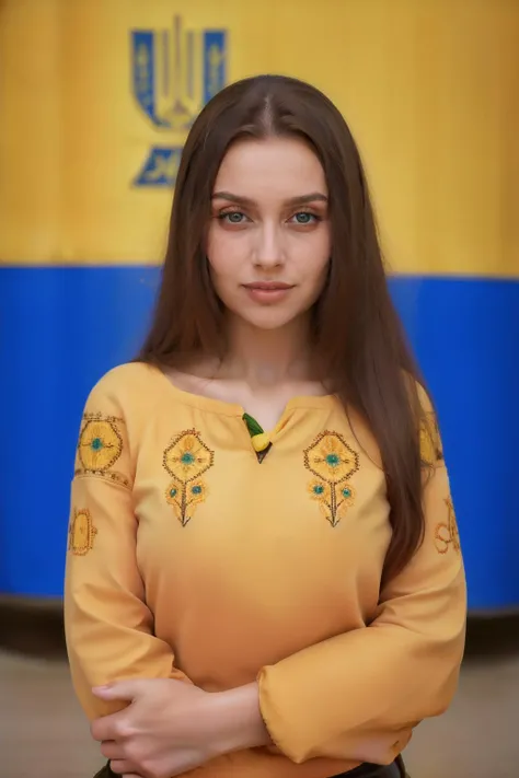 candid photograph of (woman and man together)<lora:luxurygirl:1>luxurygirl woman<lora:edgVyshyvankaRediscoveryv1:1>wearing edgVyshivanka,edgVyshivanka_style_embroidery ((embracing)) Ukrainian President<lora:Zelenskyy2:0.7>zelenskyy,(3/4 shot),(slight smirk),Kilo class submarine in the background,Ukrainian flag,(blue and yellow flag),((Kyiv))