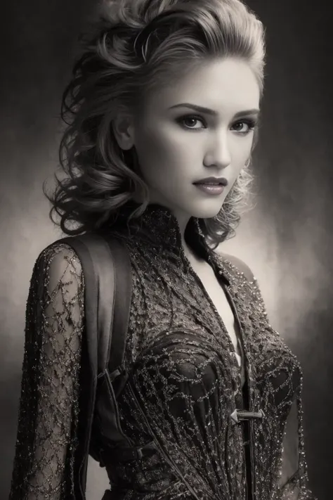 <lora:Gwen_Stefani:1>, <lora:epiNoiseoffset_v2:0.8> (apterus style:1.3), (dark shot:1.4), 80mm, soft light, sharp, exposure blend, medium shot, bokeh, (hdr:1.4), (film grain:1.23), high contrast, (cinematic, teal and orange:0.85), (muted colors, dim colors, soothing tones:1.3), low saturation, (hyperdetailed:1.2), (noir:0.9),(intricate details, hyperdetailed:1.15), modelshoot style, Close-up comic book illustration of a happy skinny woman, 30 years old, with short black hair, wearing fancy tech jacket standing in an airport, ((hands inside pocket)), dramatic lighting, minimalistic, flat colors, washed colors, dithering, lineart, (detailed background:1.3), old aircraft in background, (full body:1.2), (long legs), (depth of field:1.4), (detailed face:1.1), (photo realistic:1.3), symetrical, octane render, 35mm, bokeh, 9:16, (intricate details:1.12), hdr, (intricate details, hyperdetailed:1.15), (natural skin texture, hyperrealism, soft light, sharp:1.2), (detailed skin:1.2),
