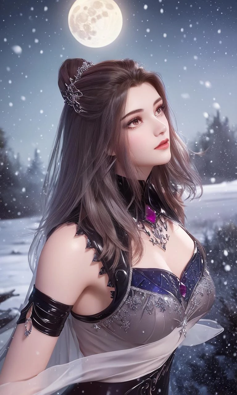 (,1girl, pov,best quality,masterpiece, ) ,(((,1girl, , full moon, night, snowing, ))) <lora:DA_ZhuZhuQing:0.6>
ultra realistic 8k cg, flawless, clean, masterpiece, professional artwork, famous artwork, cinematic lighting, cinematic bloom, perfect face, beautiful face, fantasy, dreamlike, unreal, science fiction, luxury, jewelry, diamond, gold, pearl, gem, sapphire, ruby, emerald, intricate detail, delicate pattern, charming, alluring, seductive, erotic, enchanting, hair ornament, necklace, earrings, bracelet, armlet,halo,autumn leaves,