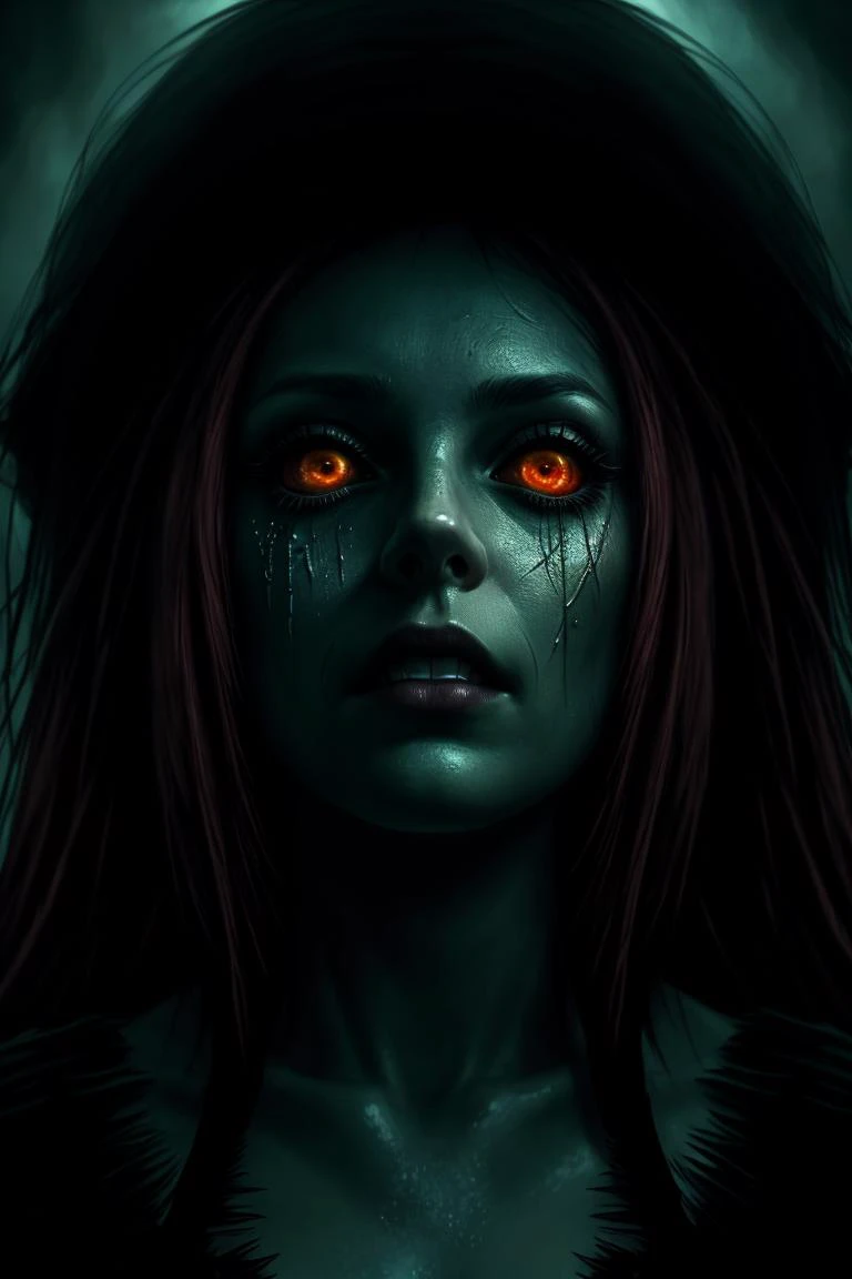 closeup portrait hdr horror otherworldly