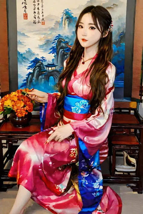 oil painting, vivid colors, beautiful light,
Masterpiece, best quality, 1girl,  <lora:kwFemale_Beta40-SDXL_v1:1>, chinese,waifu