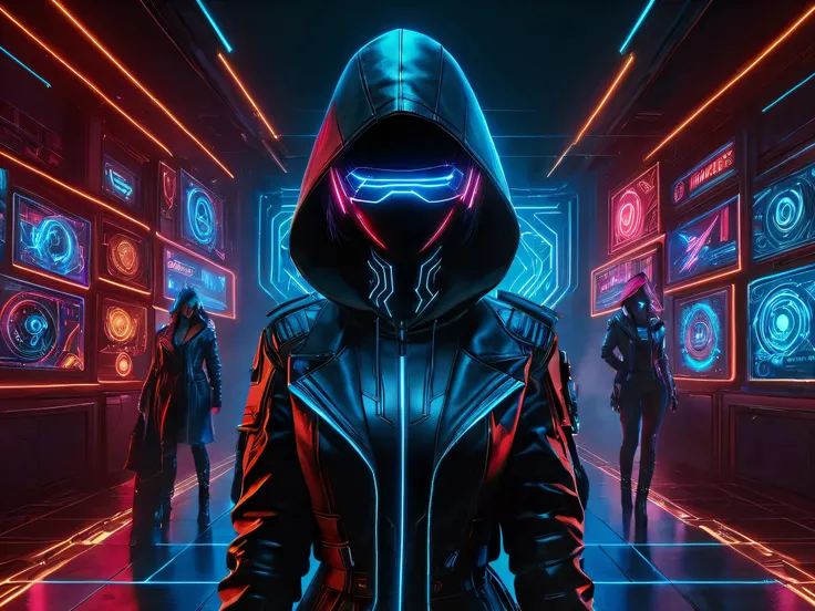 Cyberpunk 2077
4 Neon
Cyberpunk 2077 background
Girl Neon Mask, <lora:Neon_Cyberpunk_SDXL:1>, <lora:glowart_v2:0.3> <lora:detailed_notrigger:1>, a group of people standing in a room, cyberpunk character art, dark god sit on the tron, wearing a neon blue hoodie, inspired by Victor Adame Minguez, power runes, artwork empty daylight, board game cover art, three guilders : a magician, lens flare. ominous, blue and red glowing lights