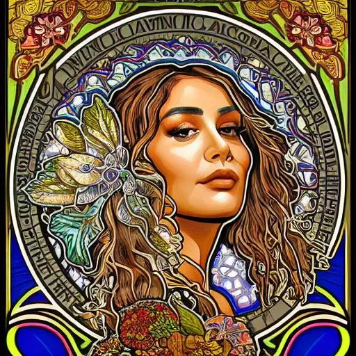 noophLiah Stained Glass Cathedral, Alphonse Mucha, James Jean, Erin Hanson, hyperdetailed, backlit