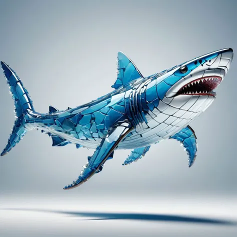 <lora:Broken_Glass_Style_SDXL:0.8>, ais-bkglass sky blue shark,, (masterpiece, best quality, high quality, highres, ultra-detailed),