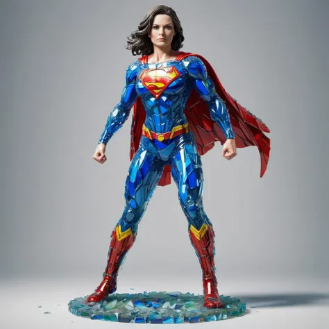 <lora:Broken_Glass_Style_SDXL>,ais-bkglass colorful superman,1girl,full body, (masterpiece, best quality, high quality, highres, ultra-detailed),