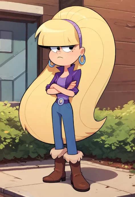 masterpiece,best quality, highly detailed, score_9, score_8_up, score_7_up, score_6_up,<lora:xl_more_art-full_v1:0.8>,
BREAK
<lora:pacificaXL:0.8>pacifica, 1girl, solo, blonde hair, long hair, jewelry, earrings, crossed arms, boots, very long hair, hoop earrings, frown, ponytail