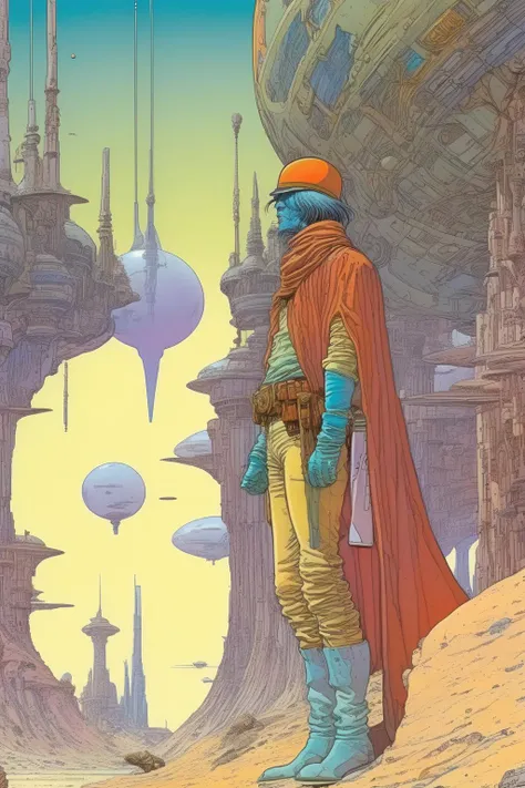 <lora:Moebius (Jean Giraud) Style:1>Moebius (Jean Giraud) Style - amazing comic book art, comic book multi panel template, in the style of moebius Jean Giraud