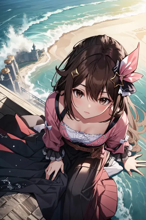 (masterpiece, best quality), intricate details, 8k, artstation, wallpaper, official art, splash art, sharp focus,
1girl, <lora:tokino_sora_v20a:0.8>ts2, brown eyes, pink shirt, long skirt, belt, long sleeves, breasts
<lora:PovWarizaFromAboveV1:0.8> wariza, from above, downblouse,