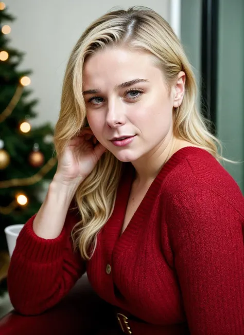 RAW photo of alessandratorresani-ti, natural lighting, 8k uhd, dslr, high quality, film grain, Fujifilm XT3, <lora:add_detail:0.7>, by Guy Bourdin, christmas theme