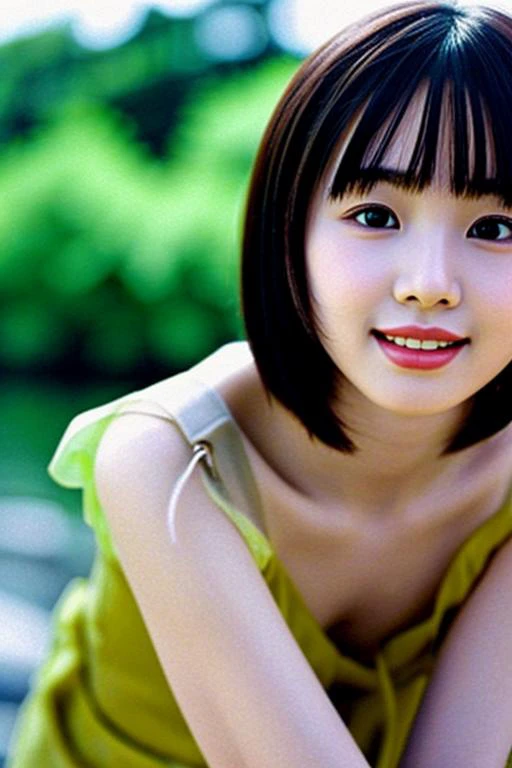 best quality and best aesthetic,chinesebabe,reddit,photo of an 18-year-old chinese idol from r/celebnsfw and r/palegirls,close up,Cute, blunt bangs, short hair,wearing a dress,flat chest,Natural smile and shyness,outdoors, public places,<lora:LCM_LoRA_Weights_SD15å éå¨:1>, Fujifilm XT3,film still,film grain,cinematic,<lyco:film grainV2:0.4> <lyco:chinesebabeV1:0.6>
