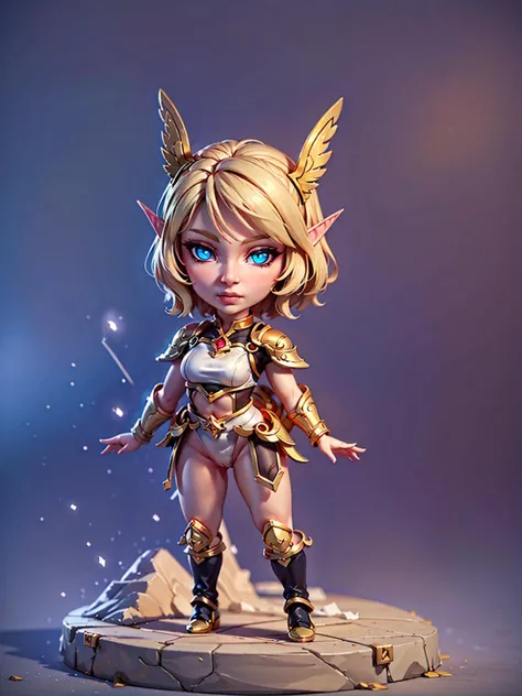(mini\(ttp\), miniature, lanpscape, isometric), (masterpiece),(best quality),(ultra-detailed), (full body:1.2), chibi,
1girl, beautiful shebelf, glowing blue eyes, white armor, golden pauldrons, short blonde hair, angel wings, battlefield, athletic, volumetric lighting, best quality, masterpiece, realistic, masterpiece,
<lora:blindbox_V1Mix:1>  <lora:sxzBloodElvesWarcraft_sxzBloodElves:0.7> <lora:miniatureWorldStyle_v10:0.3>
