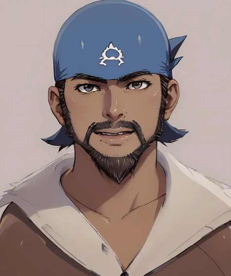 (archie \(pokemon\), facial hair, beard, dark skin, bandana), passport_photo_style <lora:Passport_Photo_Style:1>  <lora:ArchieLora:0.9>