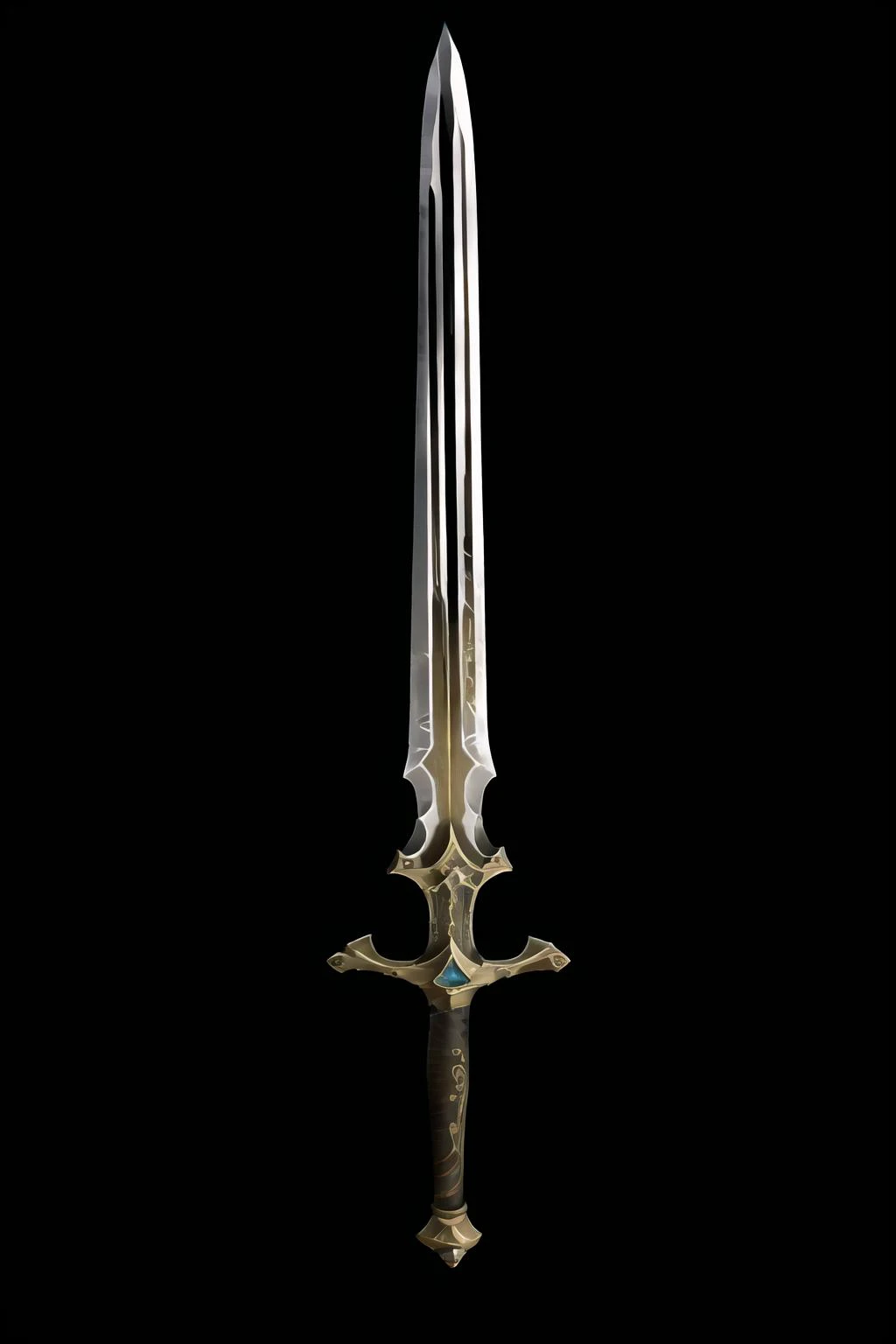 Game Art of sword in Painting Comix art style, <lora:Pecha_Swords_LORA_V1.4:.38>, best quality, Trending on Artstation, masterpiece,
<lora:sword_v1B:.8>,
<lora:sword_v1:.6>, Revolver Saber, scifi look, straight blade, handle, royal pattern, macec pommel ,black background, simple background, weapon, sword,
<lora:fantasysword:.6> MAGIC RAPIERï¼
((realistic styled by Karol Bak: 1.4), sharp focus, masterpiece, (RAW photo, fashion: 1.3), intricate and detailed:0.9),
<lora:jian:.5>
<lora:spiderverse_style_offset:.05>
<lora:botw_style_offset:.05>
<lora:cyberpunk_edgerunners_offset:.05>
<lora:arcane_offset:.05>